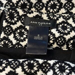 Ann Taylor Monochrome Patterned Dress